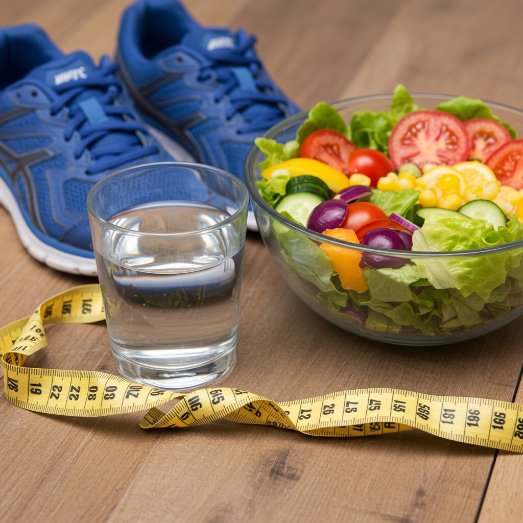 Healthy food and fitness gear