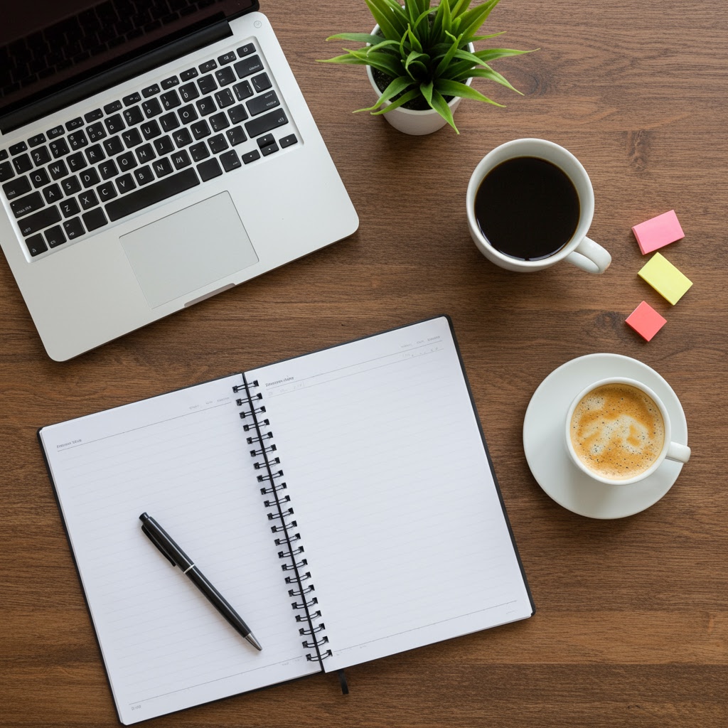 Productive desk setup