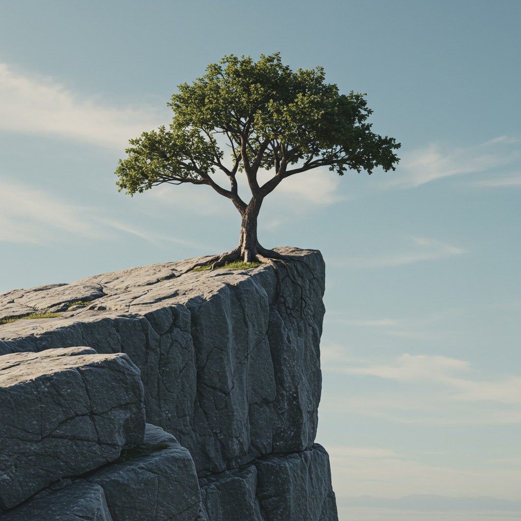 Resilient tree on a cliff
